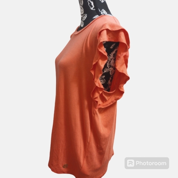 Michael Michael Kors Ruffle Capped Sleeve Top - Picture 3 of 5